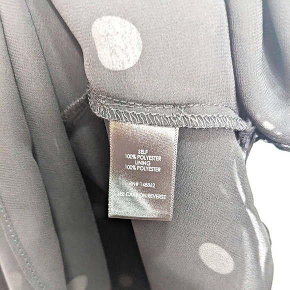 New Torrid Shirt Womens 2X Plus Size Sophie Chiffon Polka Dot Swing Cami Black - Picture 5 of 7